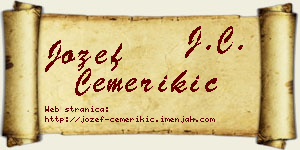 Jožef Čemerikić vizit kartica